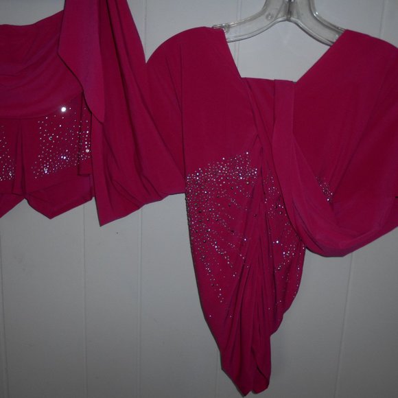 Unique 2 piece Pink Studded Outfit -- Shorts & Top Adult Size - Picture 7 of 7